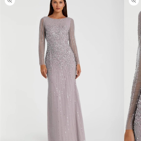 Mac Duggal Dresses & Skirts - Mac Duggal Purple Sequin Long Sleeve Gown